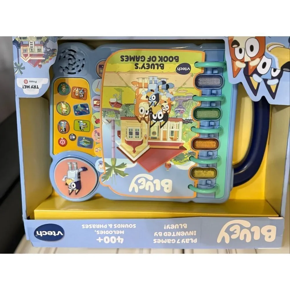 VTech Bluey's 14 Interactive Pages Book of Games Interactive Learning Toy NWOT
